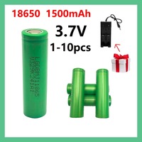 original 18650 battery with large capacity 1500Mah 3.7V+charger toy flashlight lithium-ion rechargeable battery