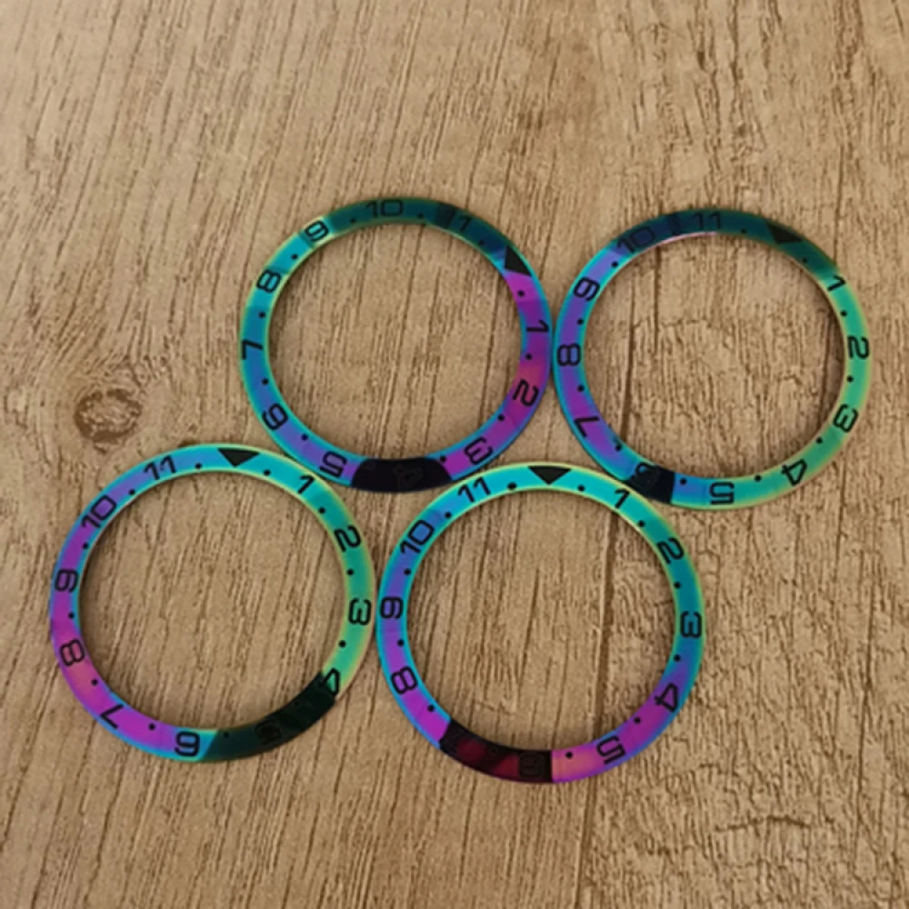 Zamiennik 38 mm / wewnętrzny 30,5 mm Kolorowy numer Aluminiowa ramka Zewnętrzny pierścień Akcesoria do zegarków