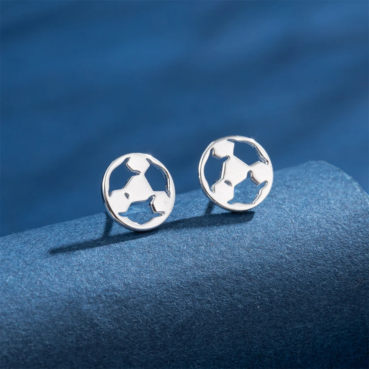 Women'S Earrings Silver Sample 925 Sporty Football Music Original Fine And Elegant Luxury Silver Earrings Party Jewelry Gifts