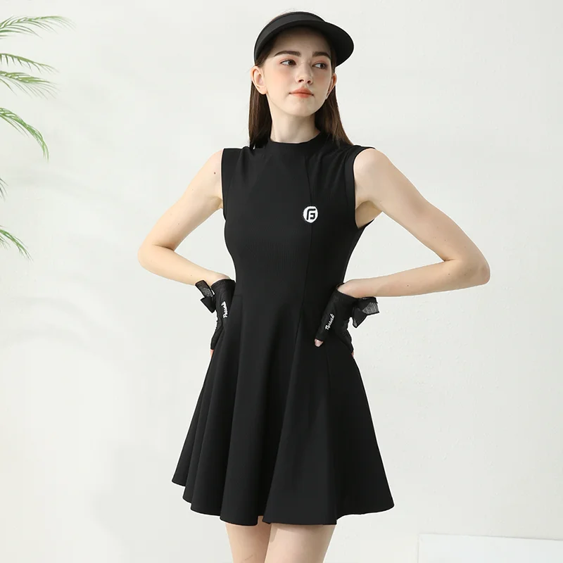 Golfist Golf Dress with Shorts for Women Sleeveless Pleated Skirt Outdoor Sportswear Tennis Golf Women's SKirt