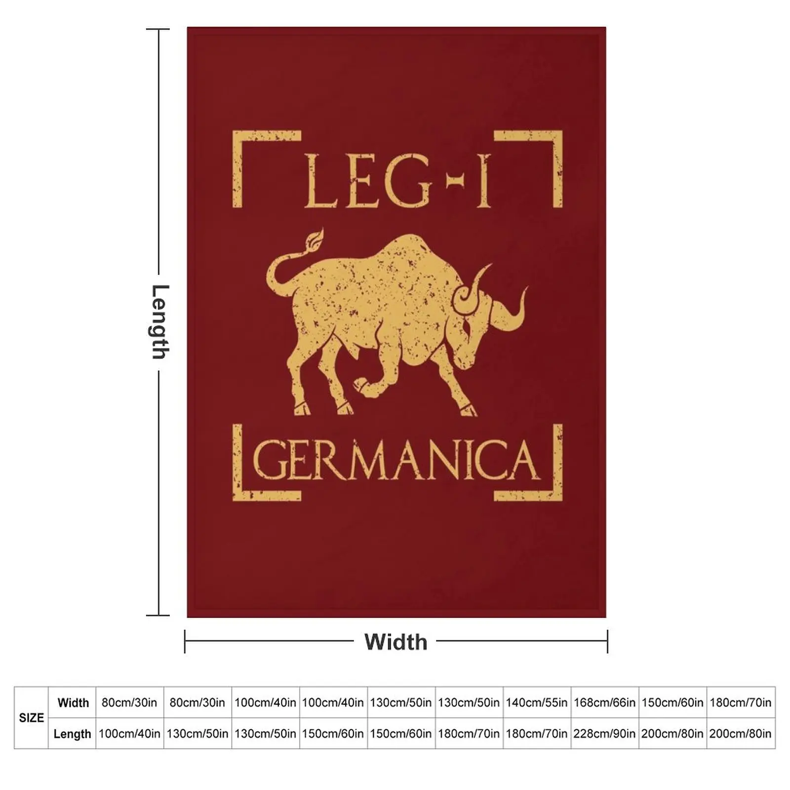 Legio I Germanica Taurus Emblem Roman Legion Throw Blanket Soft Hairys Blankets