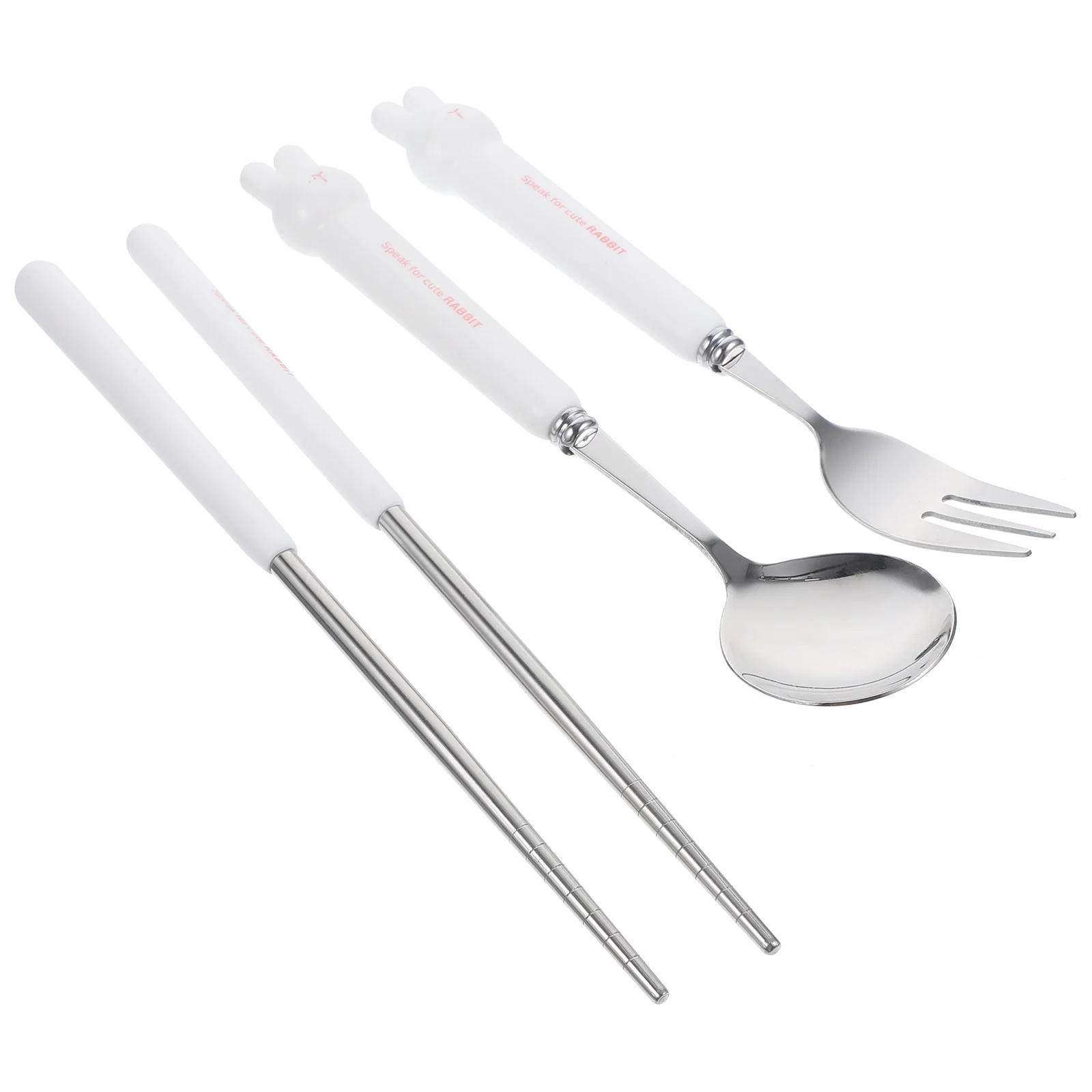 

1 Set Portable Cutlery Set Stainless Steel Fork Spoon Chopsticks Travel Utensils Kit Reusable Silverware With Case For Outdoor