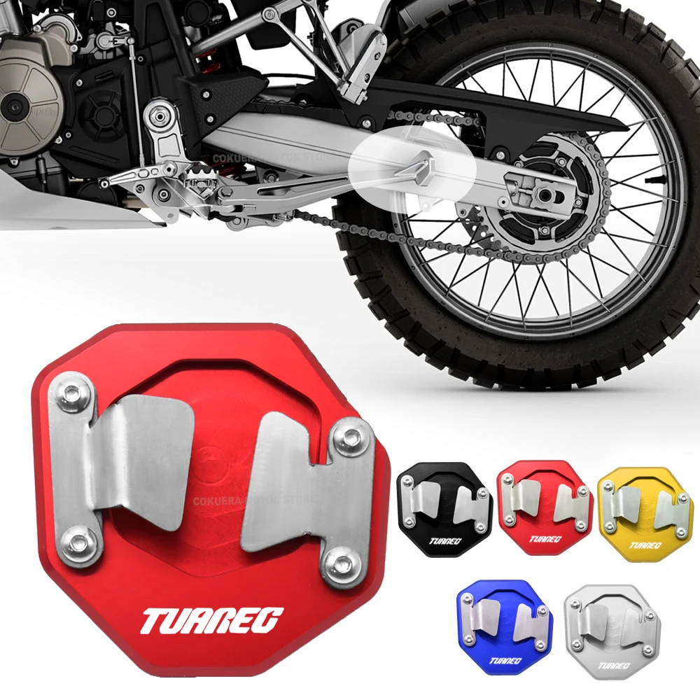 

For Aprilia TUAREG 660 2021 2022 Motorcycle Accessories CNC Aluminum Kickstand Extension Plate Foot Side Stand Enlarge Pad