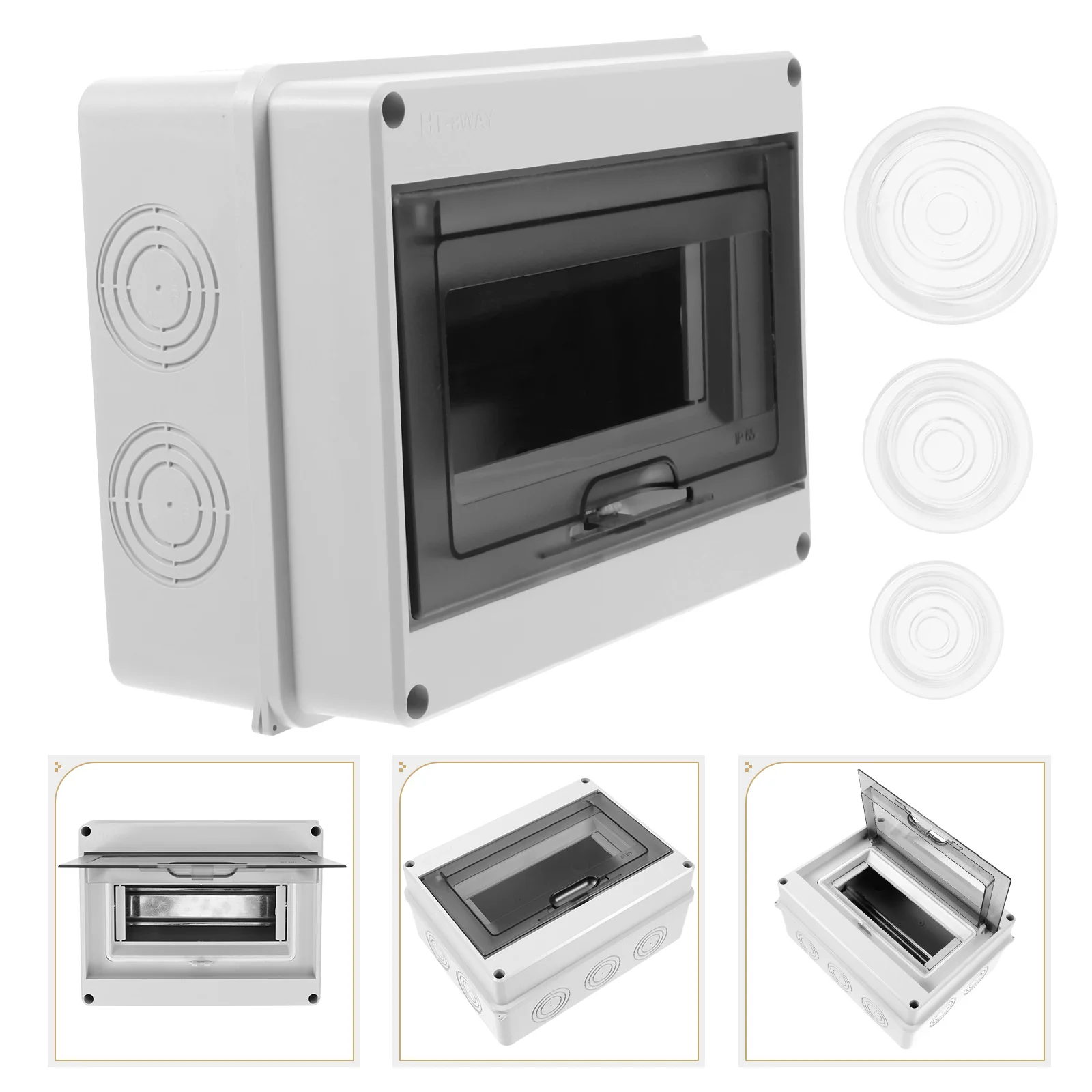 Circuit Breaker Cover Power Distribution Unit Box Weather Proof Electrical Boxes Plastic Light Grey