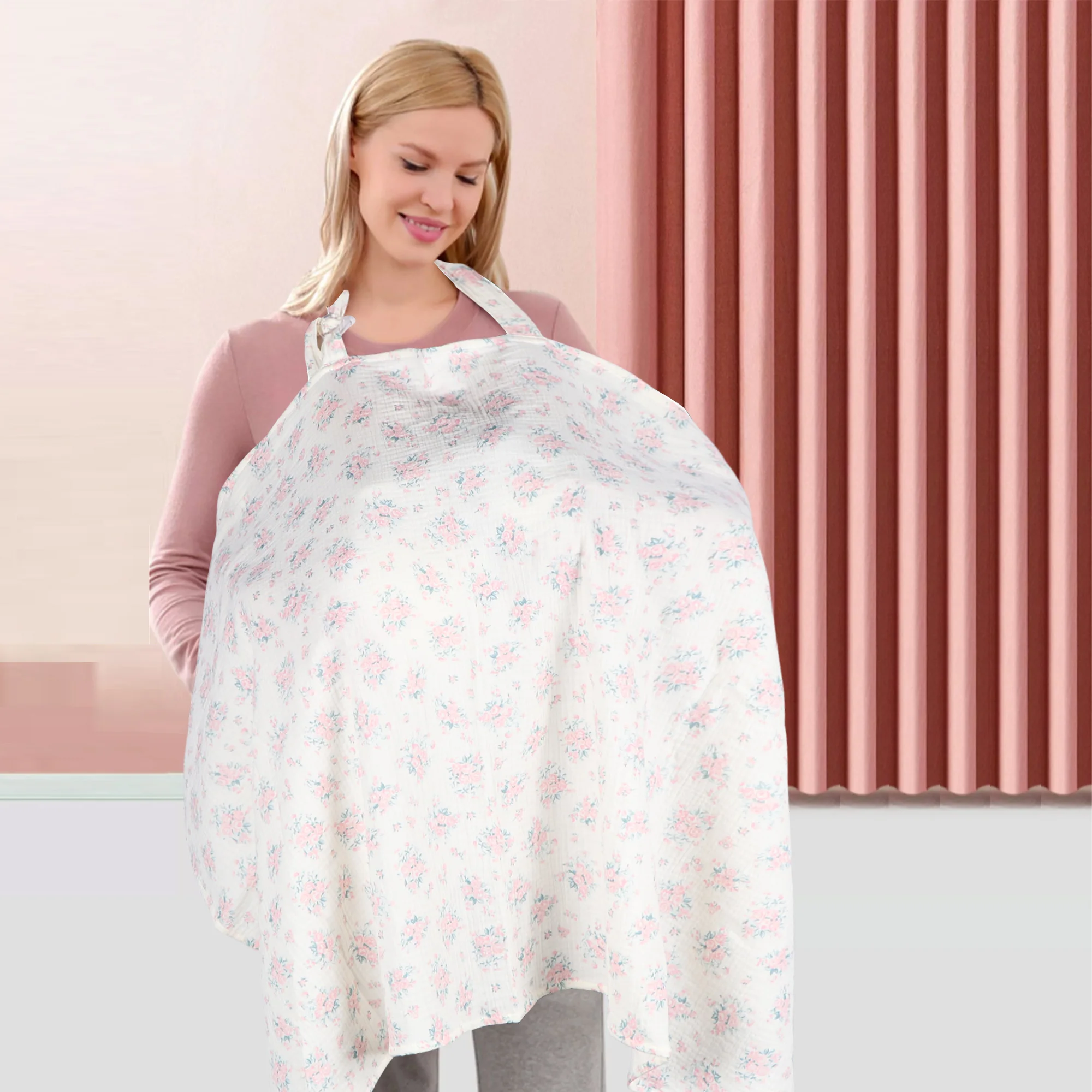 Açık nefes emzirme örtüsü bebek besleme hemşirelik kapakları ayarlanabilir hemşirelik önlük gizlilik kapak anne hemşirelik bez