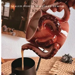 Novel Tentacle Octopus Ceramic Cup Exquisite Gift Box Mug Ceramic 350ml Party Coffee Mugs Funny Novelty Gifts For Creative Mug