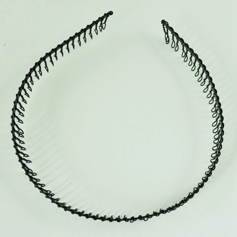 6X pettine per denti in metallo fascia per capelli fascia per capelli nera per donna