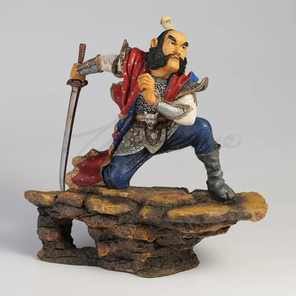 Resin Crafts Japanese Samurai Warrior Statue Resin Figurine Hand Painted Home Decor Collectible Sculpture Ornament Gift for Men