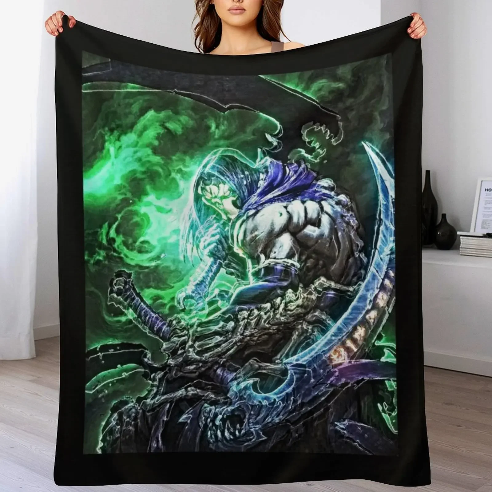 

Darksiders - Death - Soul Harvest Throw Blanket Hairys Vintage Decoratives Cute Plaid Blankets