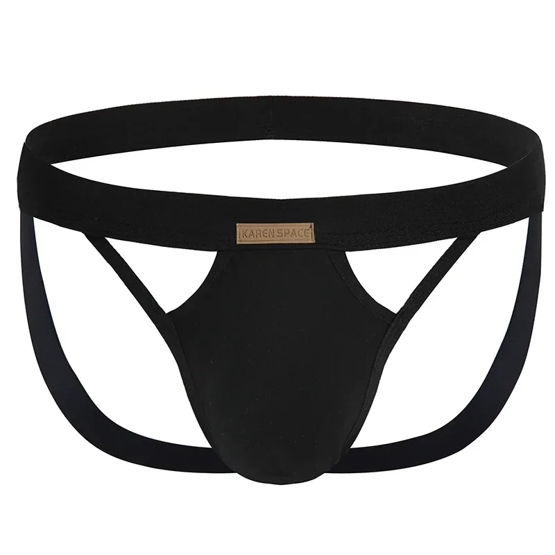 Men's Sexy Backless Thong Jockstrap Panties Breathable Underwear Jock Strap Briefs Comfortable Male Lingerie Underpants