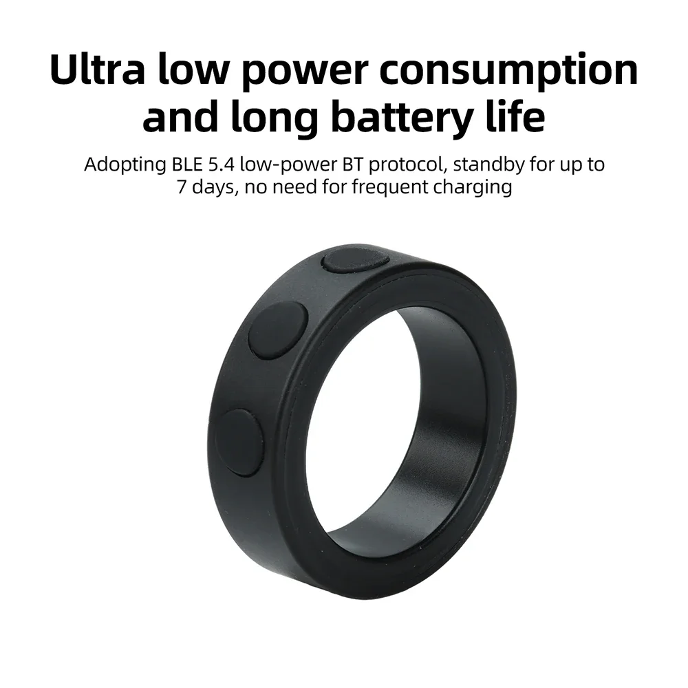 DC 5V Smart Fingertip Ring Remote Control Ring Wireless Bluetooth Remote Control Device Smart Ringwith Three Modes