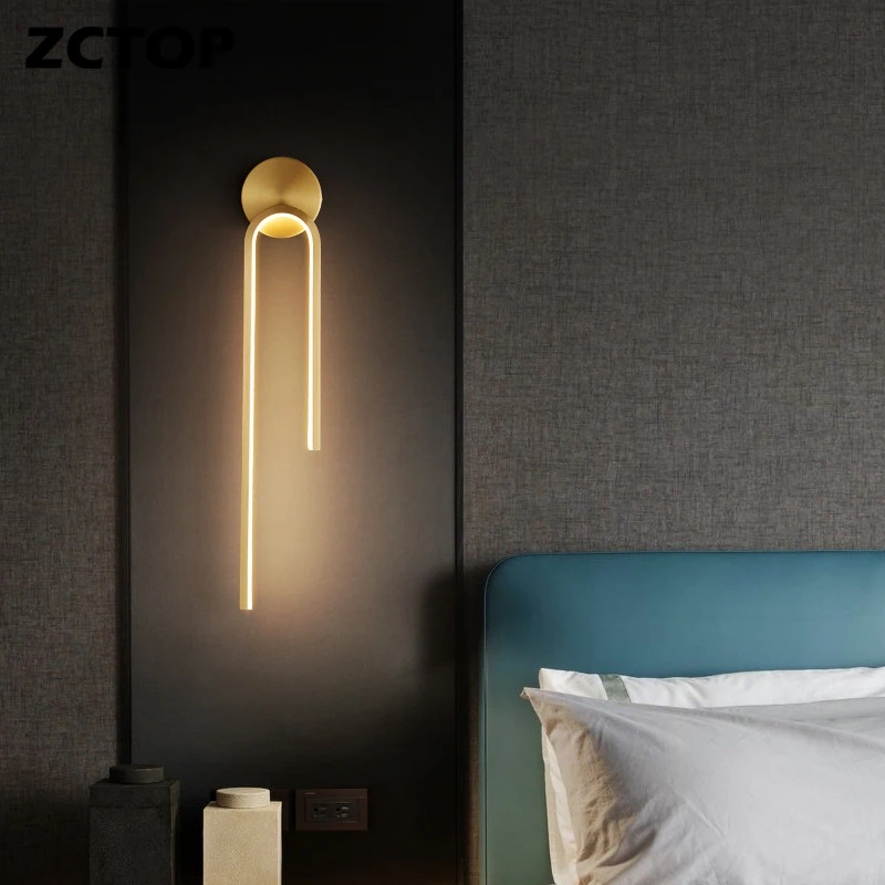 

Modern Bedside Lights Full Copper Wall Lights for Living Room Bedroom Home Decoration Wall Lamps Indoor Wall Sconce Gold Black