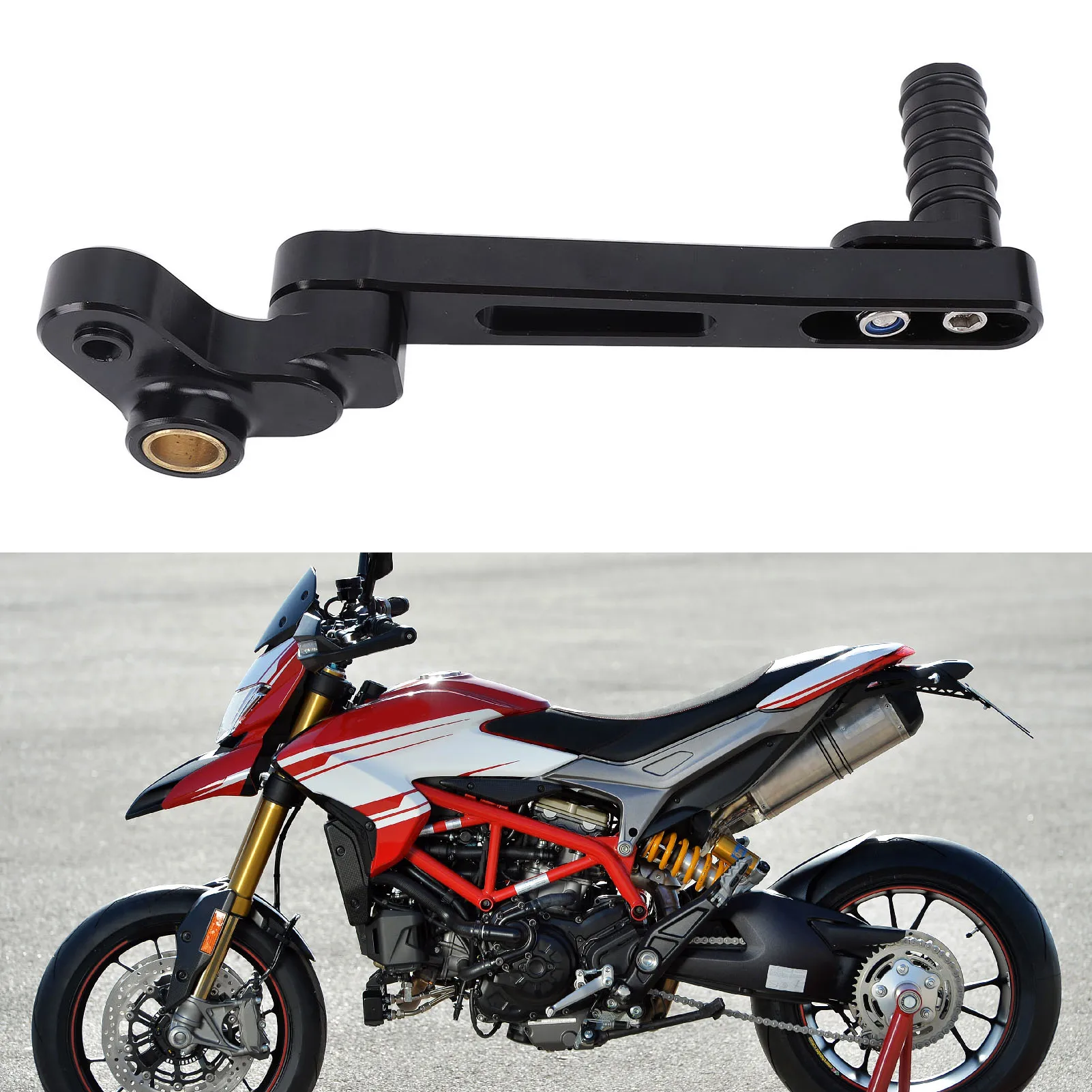 

Рычаг переключения передач, педаль переключения передач из алюминиевого сплава, регулируемая педаль переключения передач для Hypermotard 820 SP 939 SP, черный