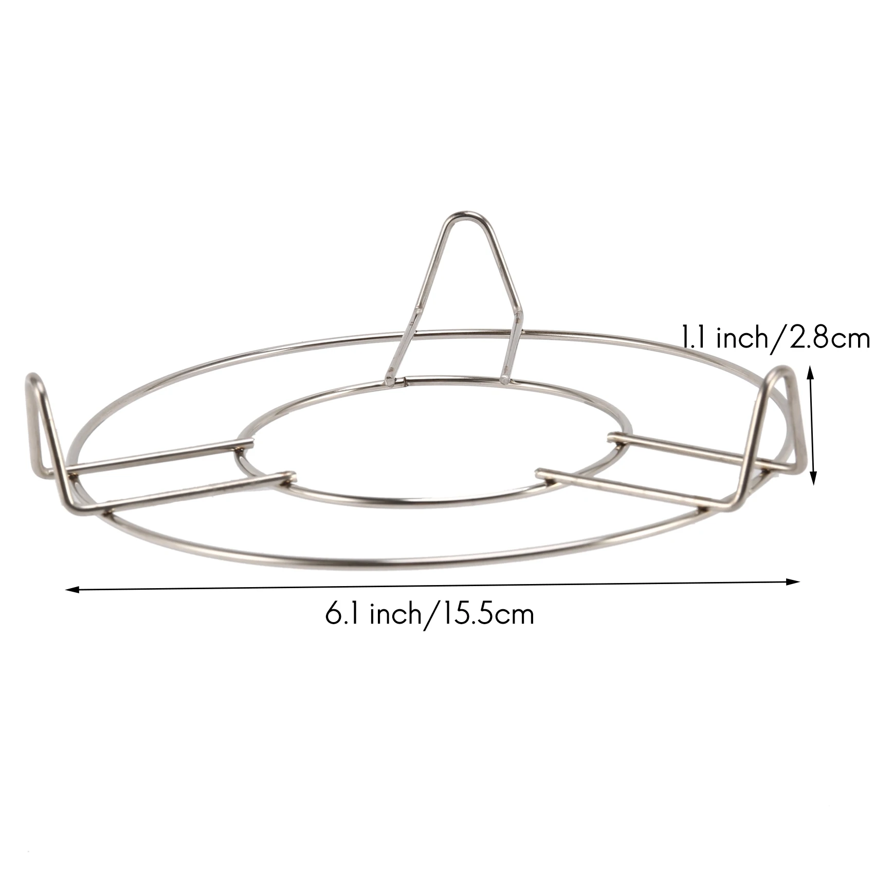 ATTWO-Stainless Steel Round Steamer Steam Rack Kitchen Cooking 6 Inch Dia