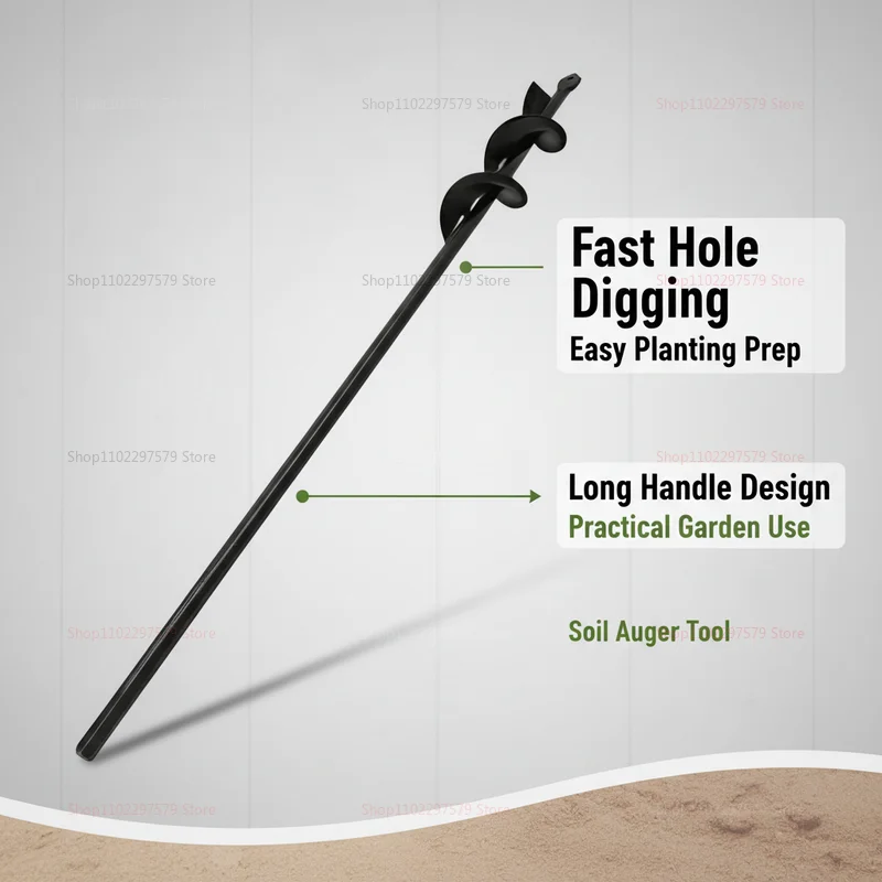 Garden Earth Auger Spiral Drill Bit for Planting Flowers and Vegetables Manual Electric Drill Soil Digger for Gardening work