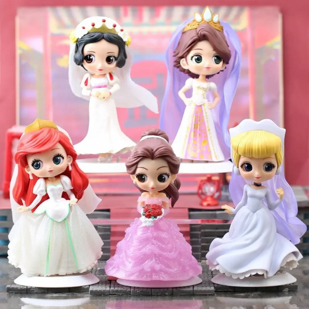 Princesa enfeite do bolo para meninas, Rapunzel, Branca de Neve, Belle, Cinderela, Ariel, Popular e bonita, boneca bonito, requintados presentes de aniversário