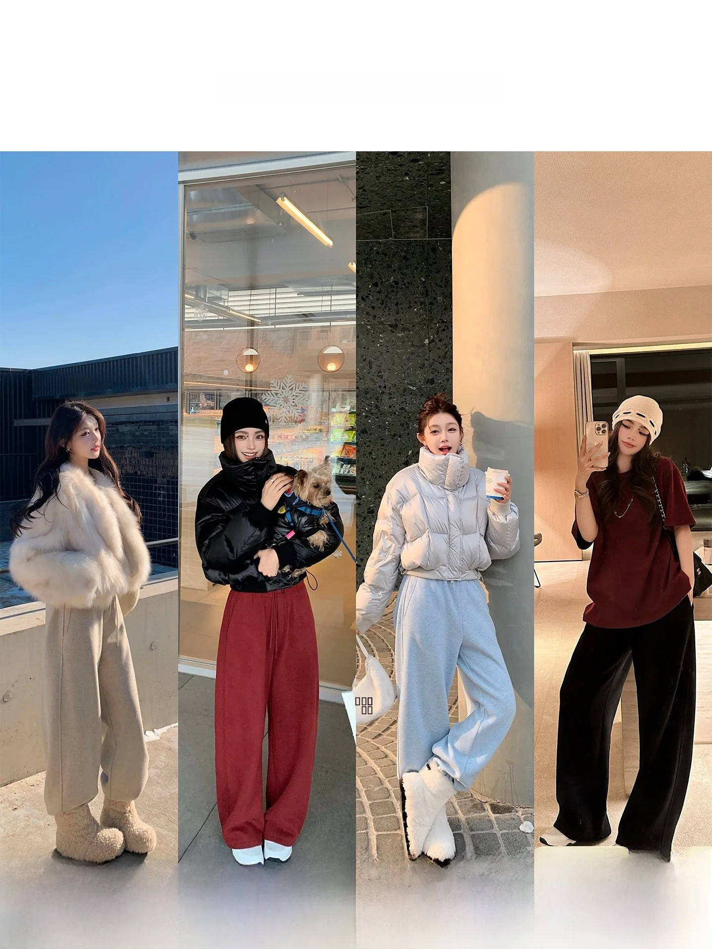 

Зимние брюки Lilylikes: двойной слой, комфортные, мягкие, как облако, повседневные, прямые, для женщин