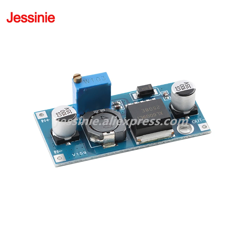 XL6009 XL6019 DC-DC Buck-Boost Power Supply Module 4A 5A Voltage Regulator Wide Input Voltage Step Up Adjustable Output LM2577