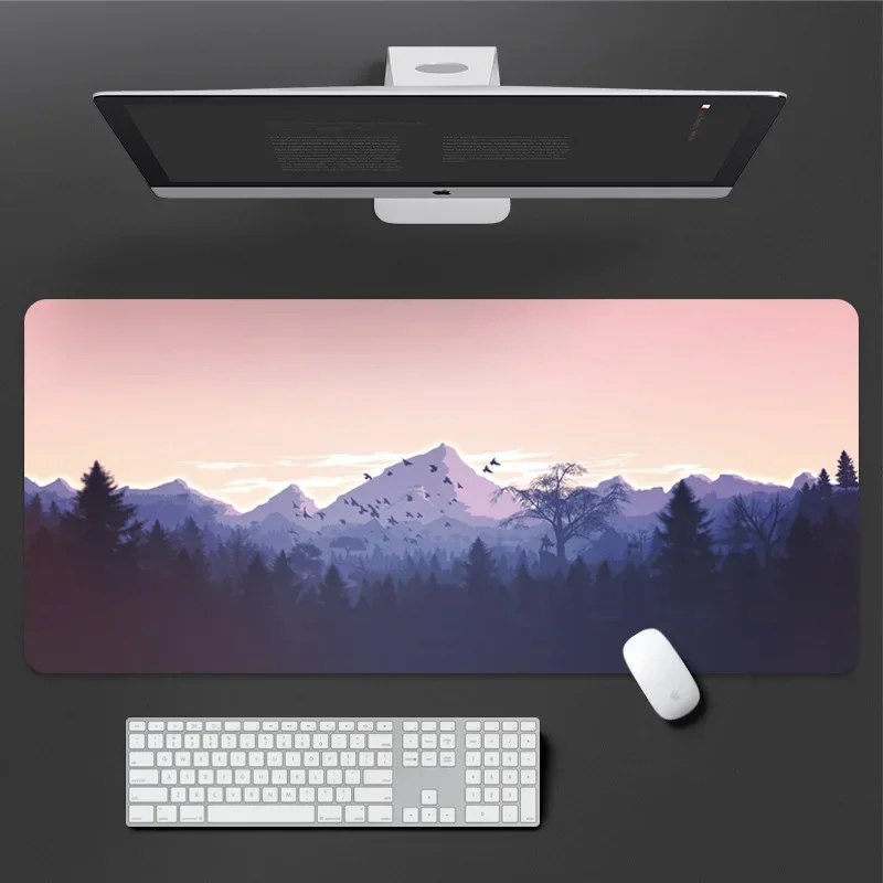 1pc Purple  Mouse Pad Clouds Landscape Large Computer Mat Deskpad Non-Slip Rubber Bottom Laptop Keyboard Mat Office Desktop Pad