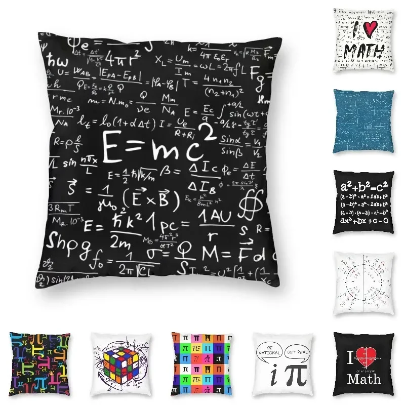 Mathematics Formulas Math Symbol Square Pillowcover Home Decor Science Physics Teacher Gift Cushions Throw Pillow Case for Sofa