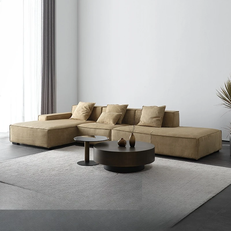Italian minimalist living room modern minimalist combination concubine tofu block fabric sofa