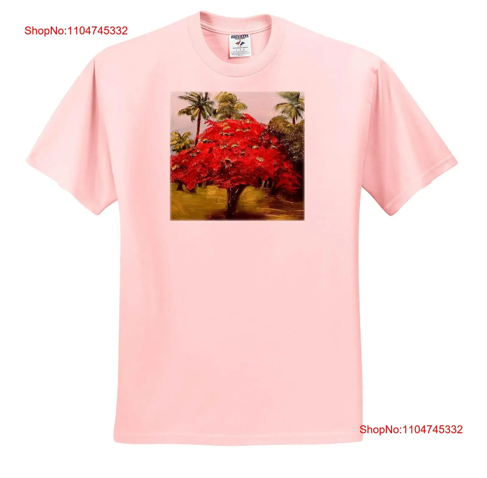 Foto 3dRose de uma árvore chocante com palmas em Porto Rico Camiseta vintage lavada confortável unissex ligeiramente esticada
