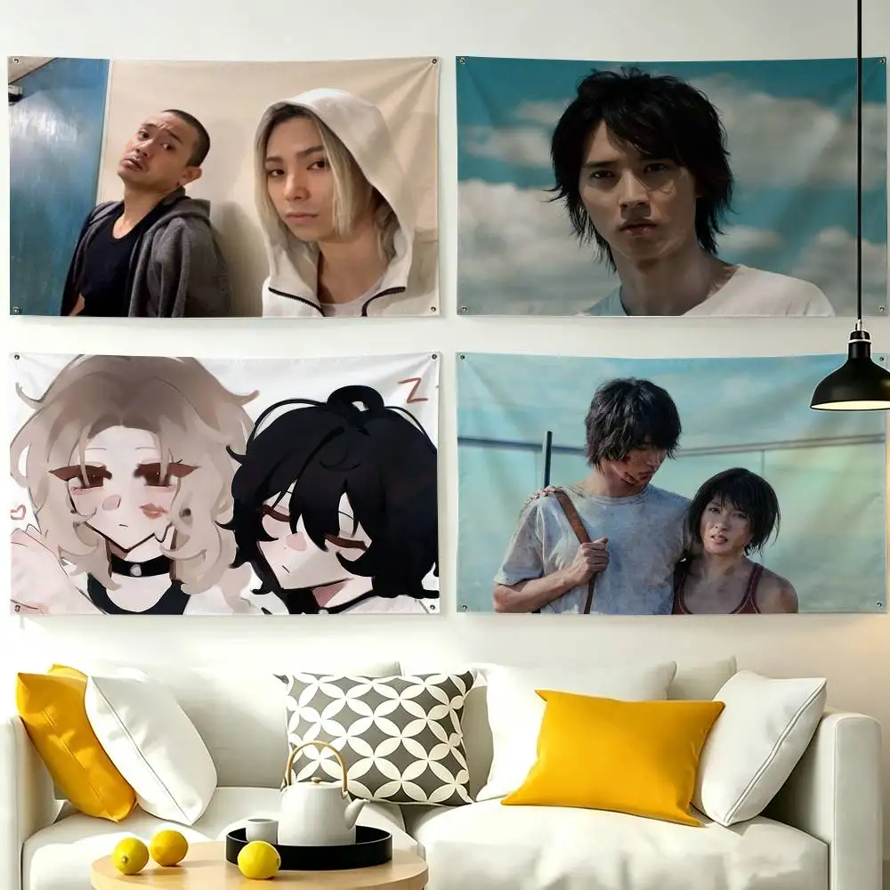 Chishiya A-Alice B-Borderland Arisu  Flags Wall Hanging Tapestry Outdoor Garage Room Decorative flag Background Blanket