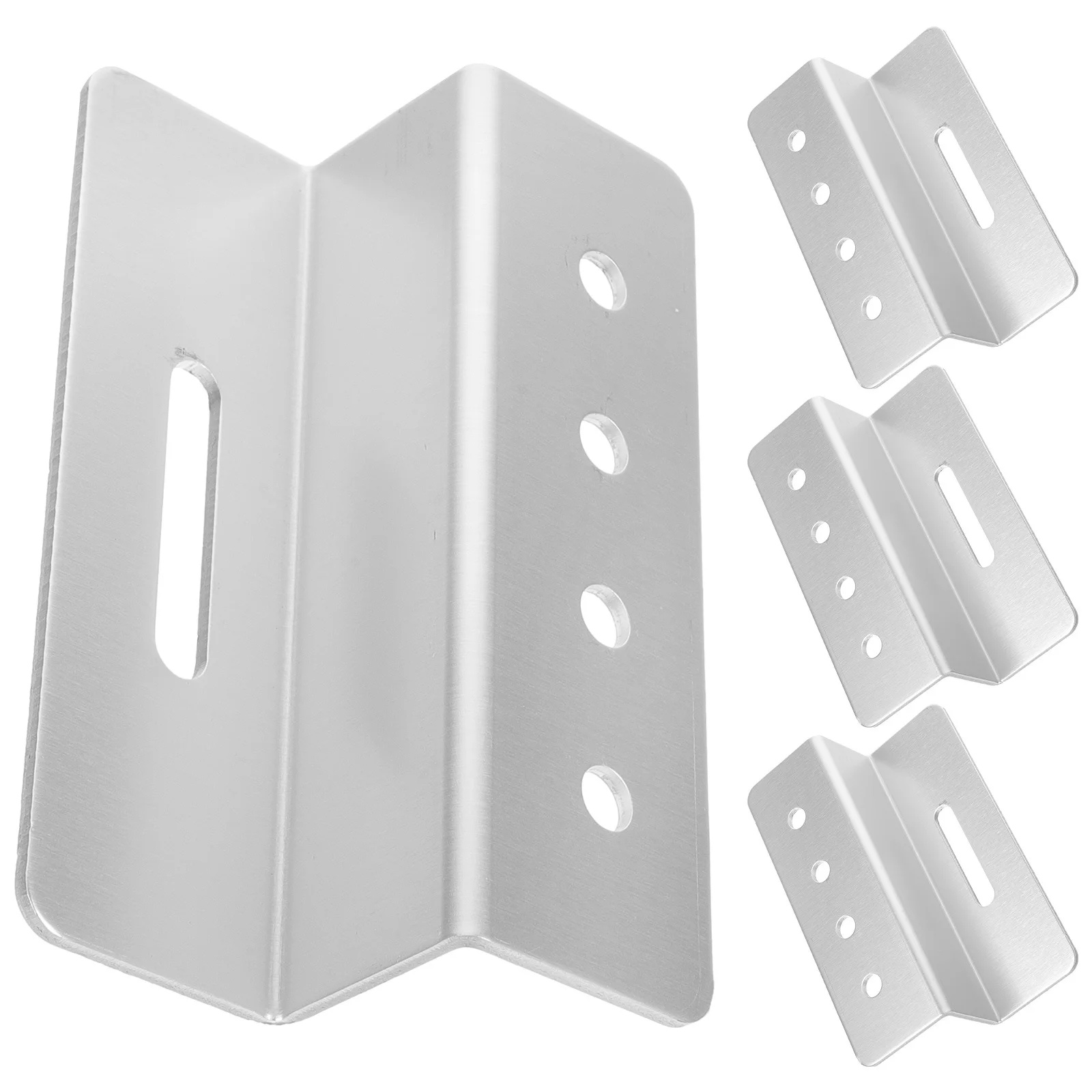 

4pcs Solar Panel Mounting Brackets Z-Shaped Aluminum Alloy For Rv Boat Trailer Motorhome Roof Solar Panel Mounting Kit Hardware