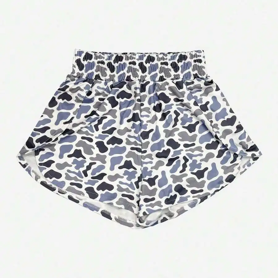 

Camouflage Print Elastic Waist Loose Shorts For Adults Summer Casual Outdoor