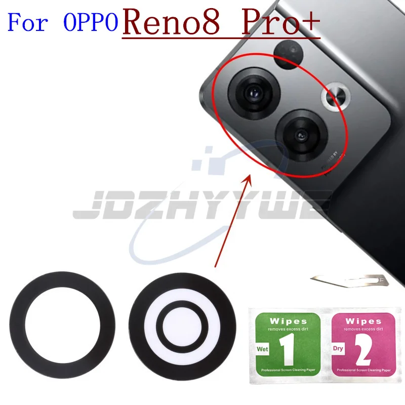 2PCS Rear Back Camera Glass Lens For OPPO Reno 6 Lite Z 7 SE 8 Pro Plus 4G 5G With Adhesive Tape Parts+Tools