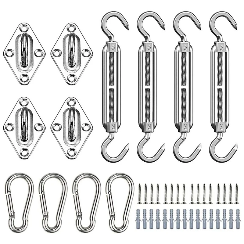 Awning Attachment Set, 304 Stainless Steel Awning Accessories Parts Kit Awning Attachment Mounting Tool With Screws