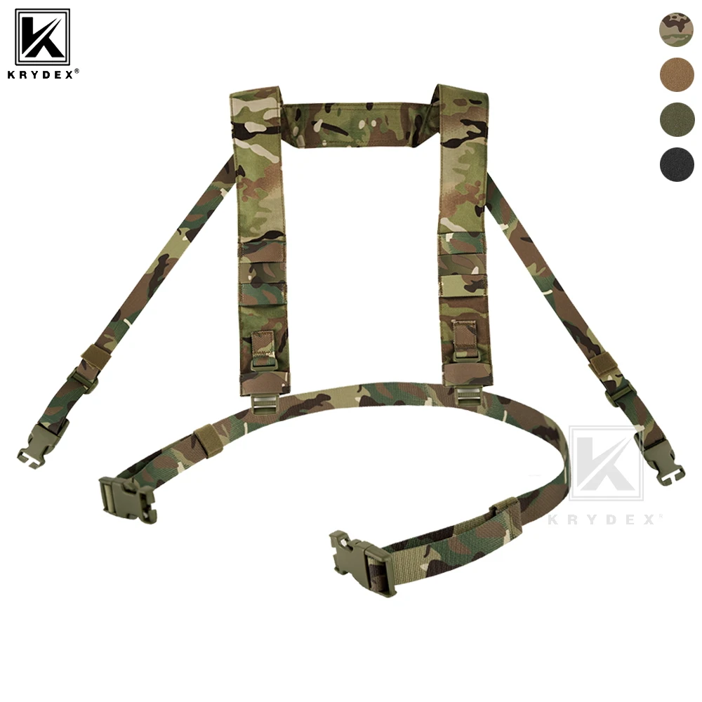 

Тактический плечевой ремень KRYDEX Fat H и спинной ремень для нагрудного жилета MK3/MK4