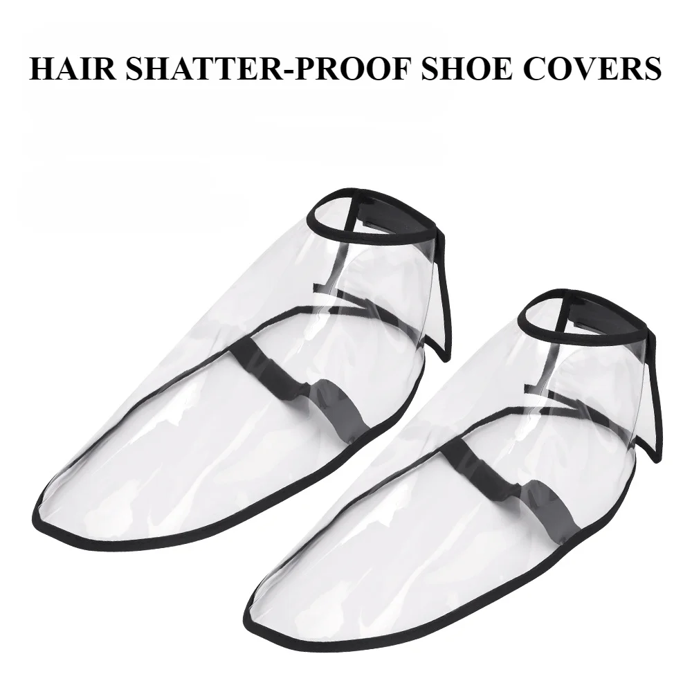 1Pairs Hairdresser's Shatter-proof Hair Shoes Cover Barbershop Hair Cutting Special Anti-hair Slag Transparent Overshoes