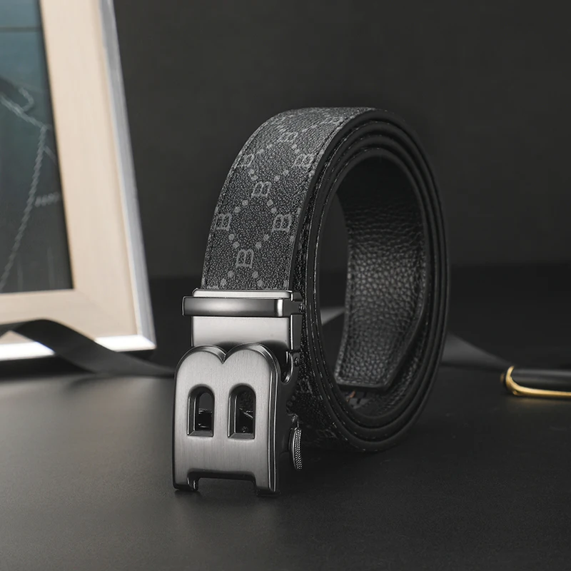 Width 3.4cm Famous Brand Belt Men Top Quality Genuine Luxury Leather Belts for Men Strap Metal Belt Fashion Women's Belt jeans