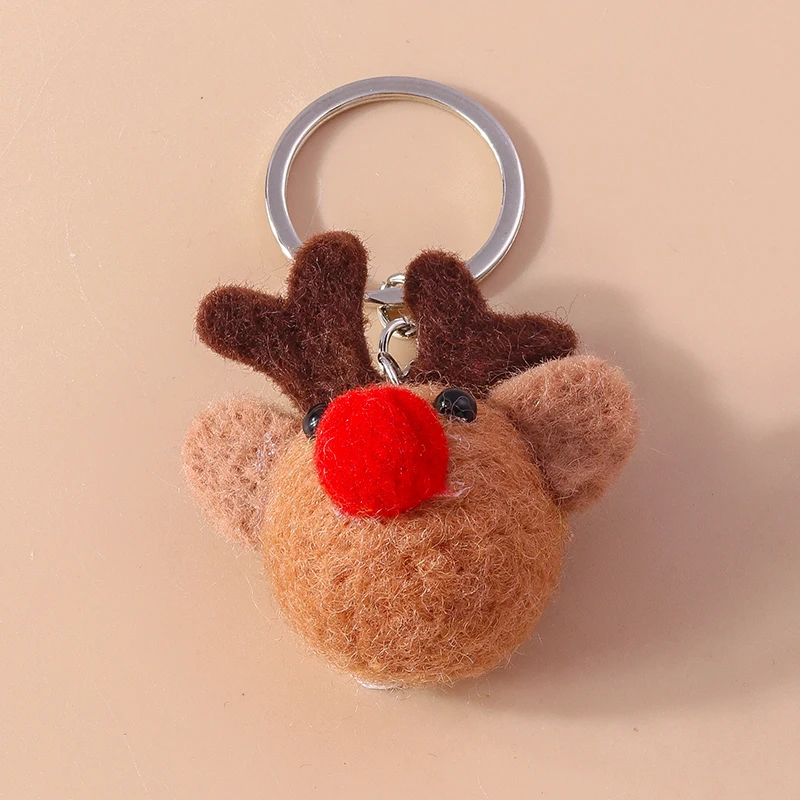Leslie Bestseller Frohe Weihnachten Schlüsselanhänger Modischer Flauschiger Weihnachtsbaum-Schlüsselanhänger Handtaschenanhänger Neujahrs-Schmuckgeschenke – Detail 10