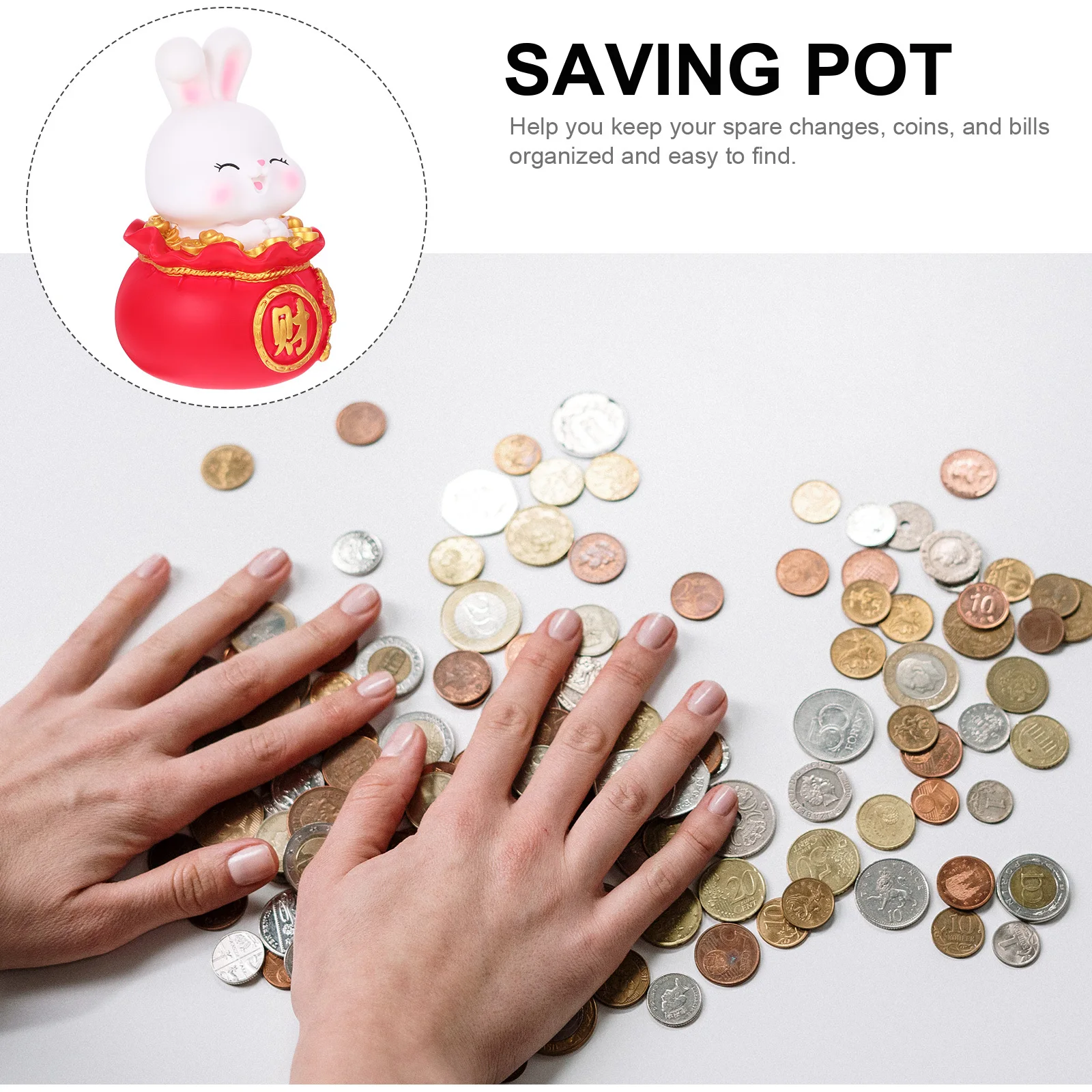 كبير الفينيل الأرنب عملة البنك أرنب شكل الكرتون سطح المكتب حصالة على شكل حيوان عملة توفير جرة الاطفال حصالة حصالة البنوك أصبع للفتيات #1