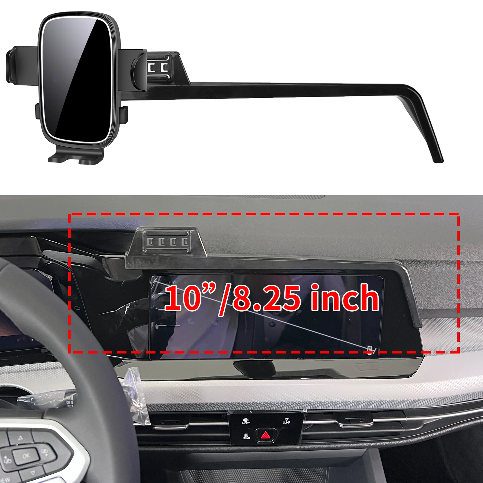 

fit for VW Golf 8 MK8 2020 2021 2022 2023 Custom Fit Phone Holder Mount Dashboard Screen Base No Drill Car​​ accessoires
