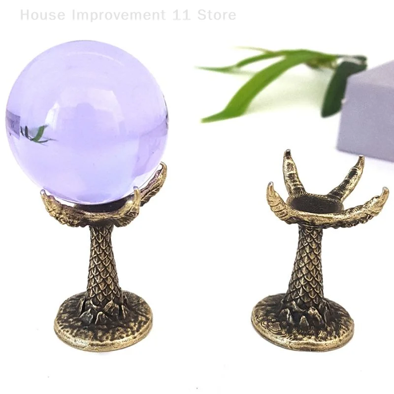 

Dragon Claw Crystal Ball Holder Crystal Ball Base Energy Stone Mineral Raw Stone Display Stand Metal Dragon Home Decor Gifts