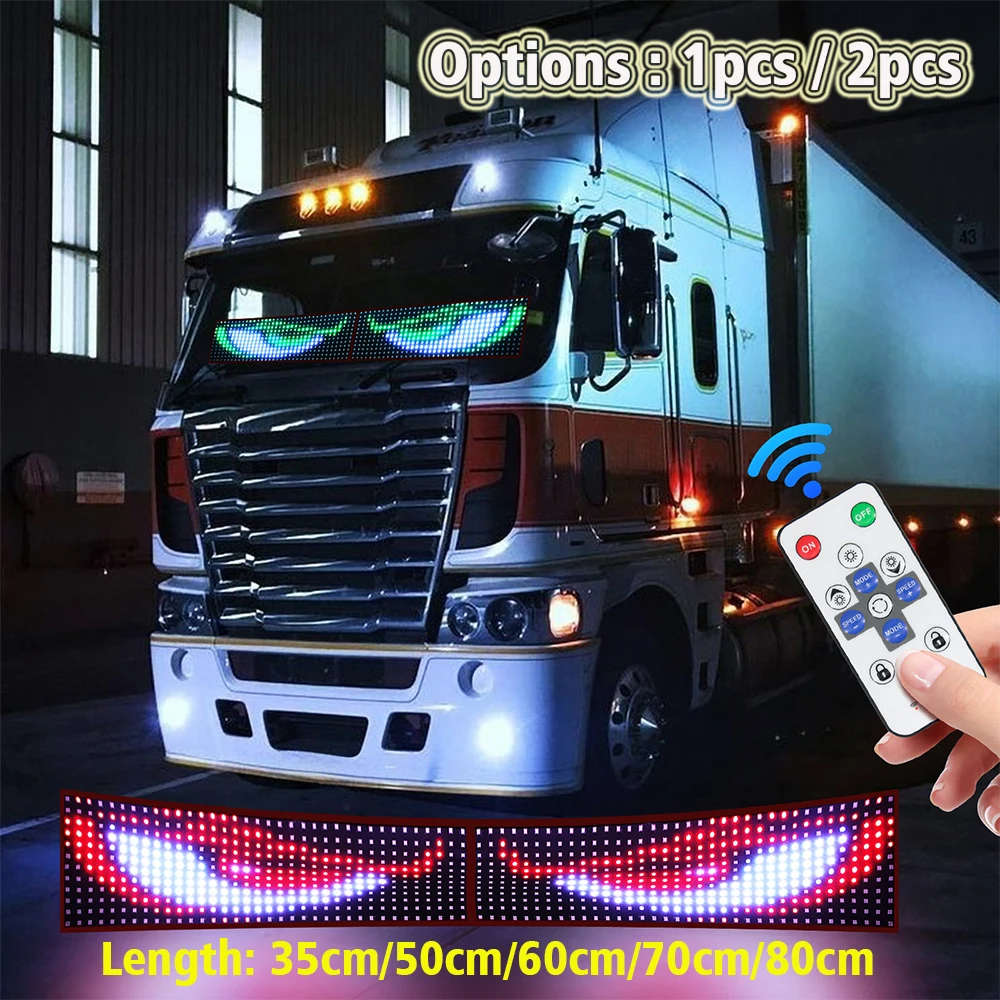 

Пульт дистанционного управления Грузовик Автомобиль Angel Eye Светодиодная пиксельная панель с поддержкой USB Управление музыкальным приложением Автоматическая RGB Атмосфера Декоративная лампа