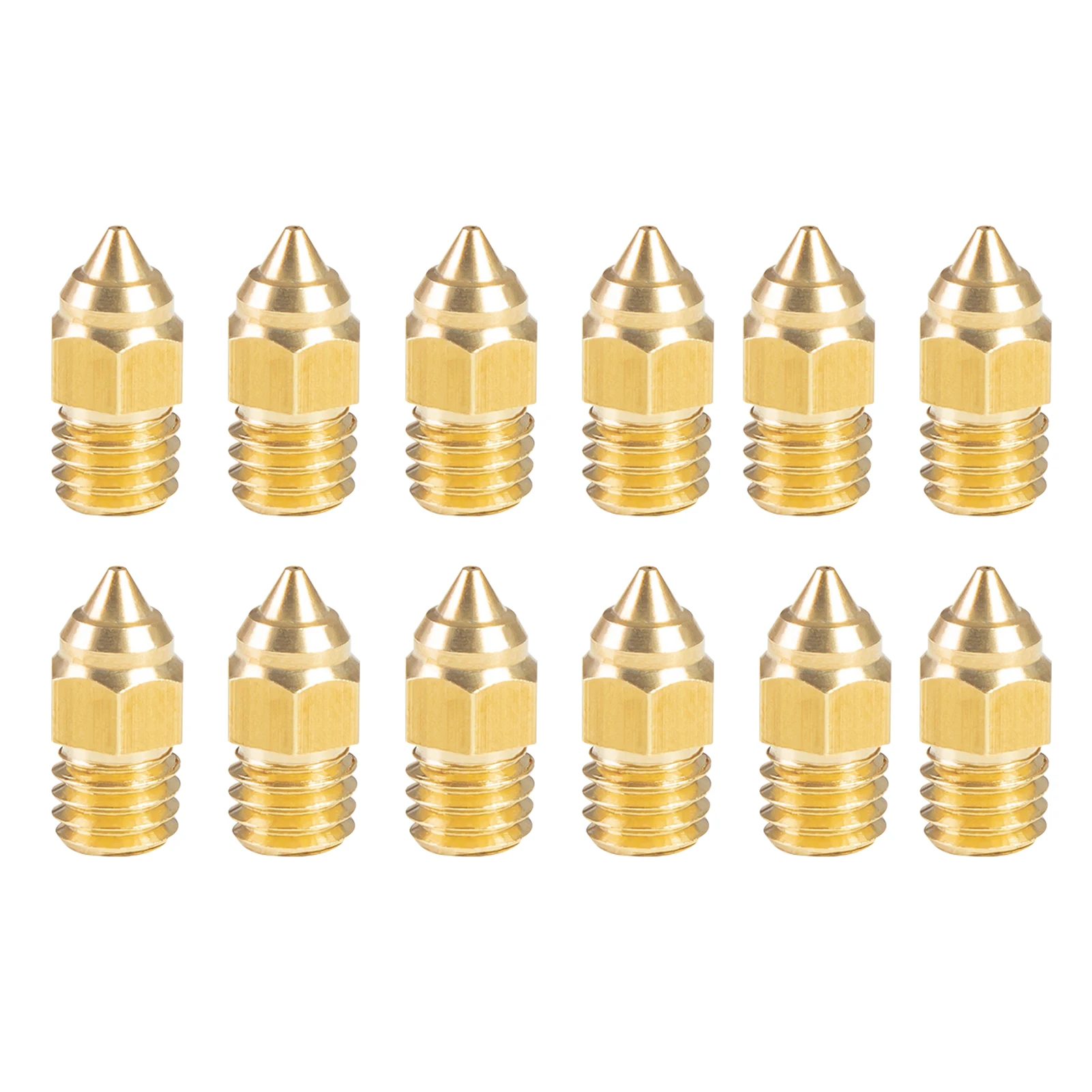 12Pcs Extruder Brass Nozzle MK Thread Printer Head 0.4mm Output Original Creality For CR-6 SE Ender-3 Ender-5 CR-10V3 3D Printer