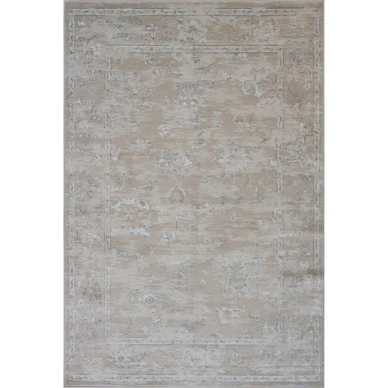 

Коврик Elmina Brown цвета слоновой кости, серо-коричневого цвета и белой вискозы