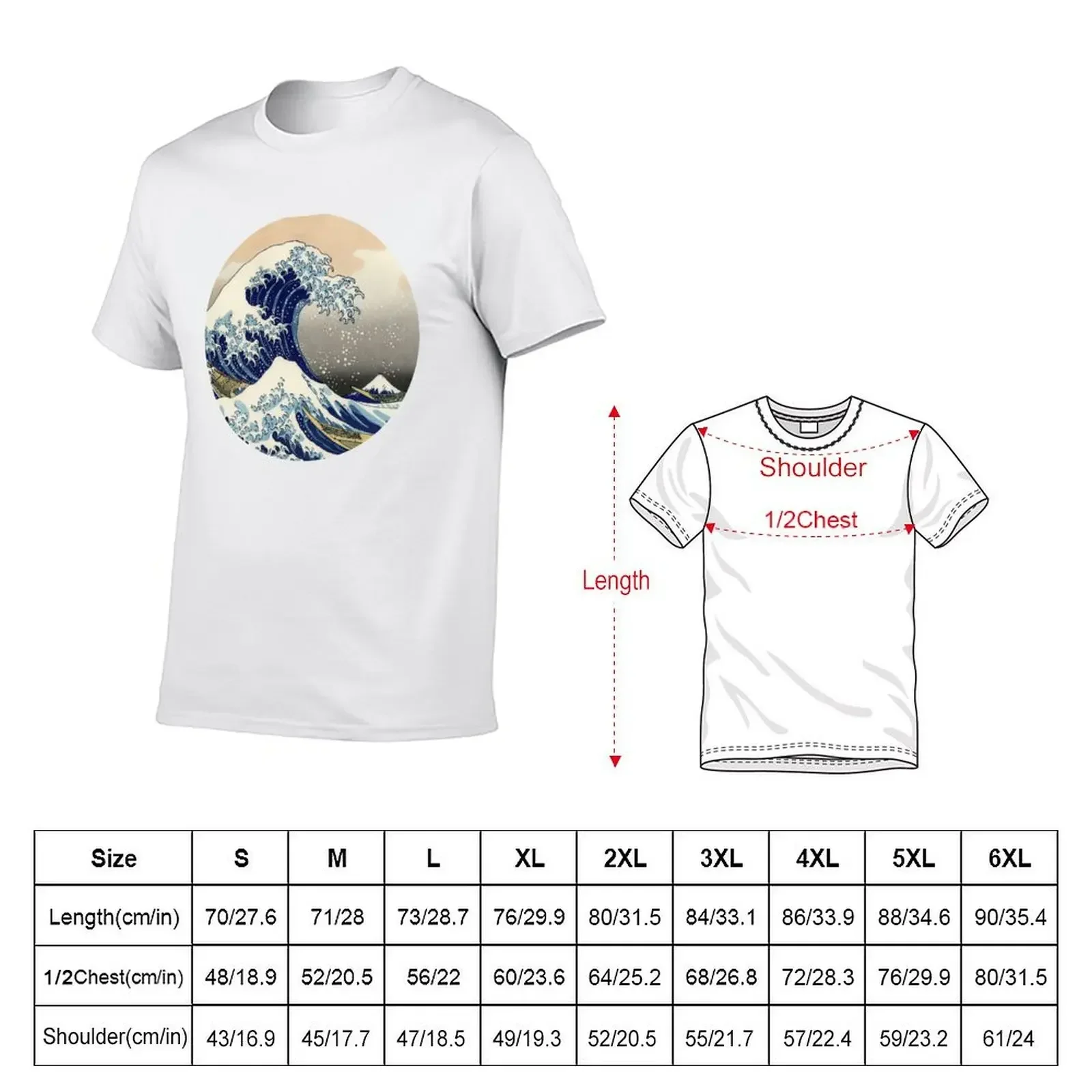 The Great Wave off Kanagawa T-Shirt new edition oversizeds cotton graphic tees big and tall t shirts for men