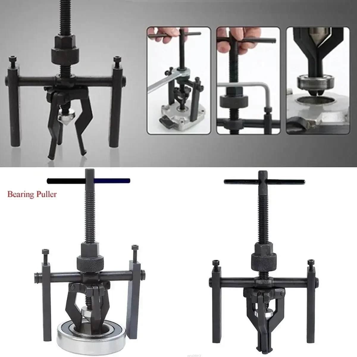 

3-кулачковый автомобильный съемник внутреннего подшипника, съемник шестерен из углеродистой стали, прочный сверхмощный автомобильный станок, набор