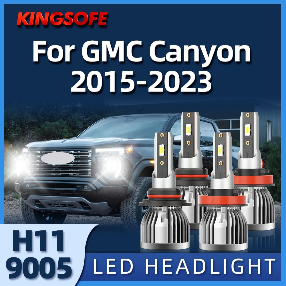 

2/4Pcs LED Headlights 6000K H11 9005 High Power 6000K 3570 CSP Chips For Canyon GMC 2015 2016 2017 2018 2019 2020 2021 2022 2023