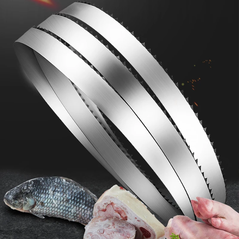 3Pcs Meat Band Saw Blades 1650mm Bone Blades 16*0.5*1650mm 4Tpi Saw Blades for Meat Bone 1650*16*0.5mm