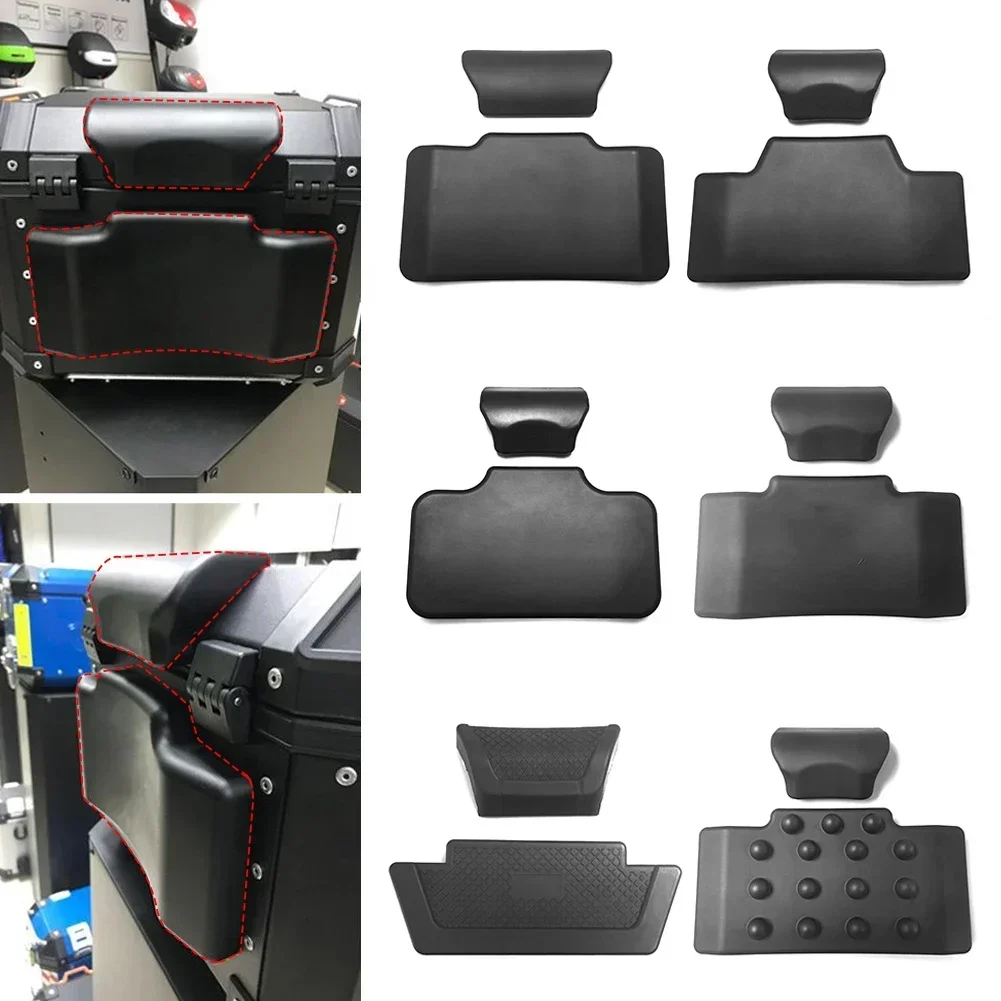 Motorcycle Passenger Backrest Back Pad Universal Self-adhesive Shockproof Moto Rear Top Case Box Luggage Cushion Protector