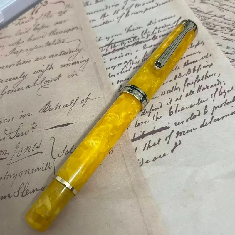 Yellow Colors ADMOK J800/400 Pocket Fountain Pen Schmidt Nibs F/M/B Piston Ink Pen office supplies School Office Daily Pen Gifts