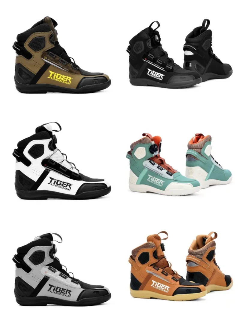 

Tiger Motorcycle Riding Boots High-Top Black Moto Shoe Botas Motociclista Ankle Protect Cycling Motorbike BootS For Road Street