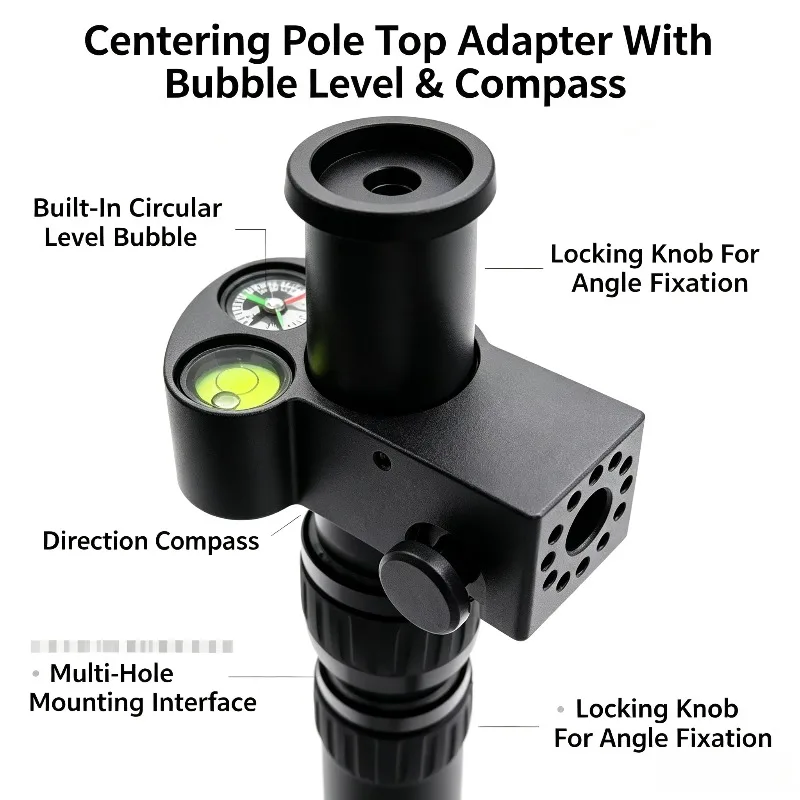 1.5M 1.8M Telescopic Centering Pole Aluminum Alloy Light Weight Portable RTK GPS GNSS Surveying Rod Prism Pole