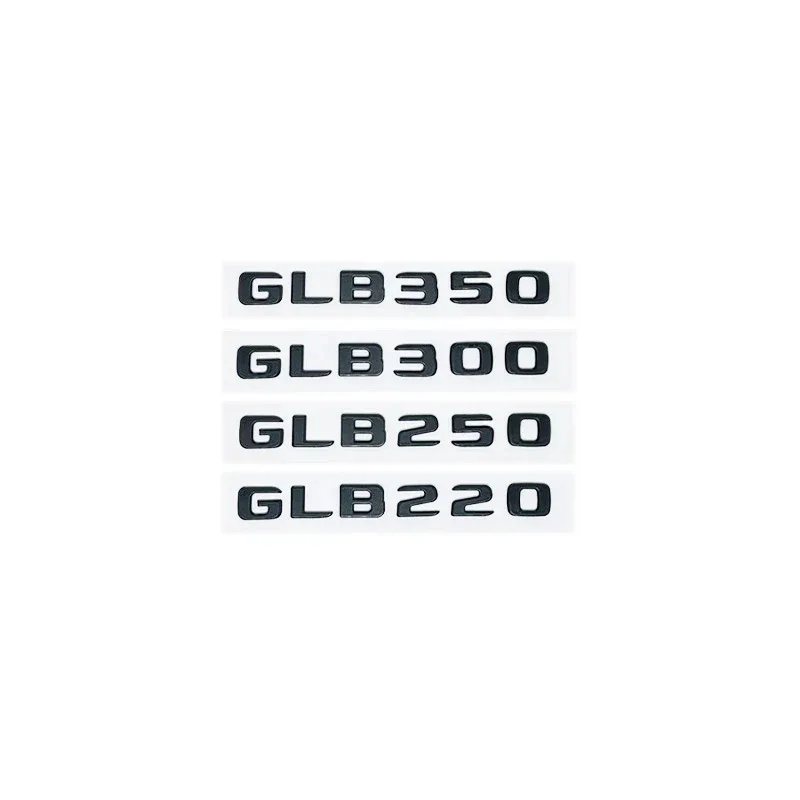 Black Silver Letters Emblem GLB220d/GLB250/GLB180/GLB200/GLB300/GLB350 4MATIC for Mercedes Benz W247 Trunk Nameplate Sticker